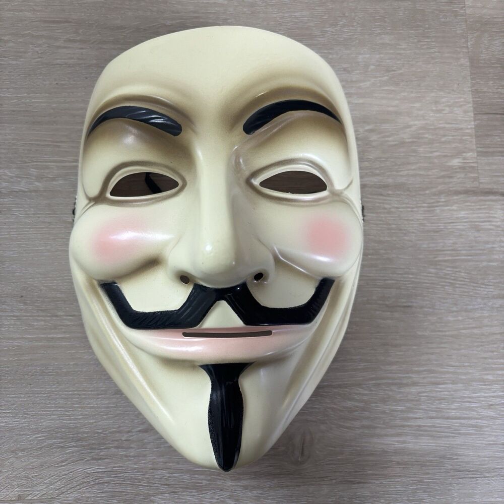 Rubies V For Vendetta Guy Fawkes Mask Prop Adult One Size 2010 Detached Strap